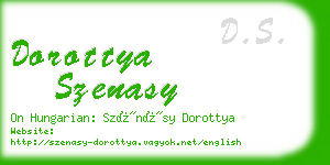 dorottya szenasy business card